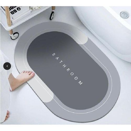 Anti-Slip Super Absorbent Floor Mat 40×60cm – Nappa Leather Surface, Non-Slip Rubber Bottom, Fast-Drying Bathroom/Kitchen/Toilet Door Mat – Multiple Designs Available