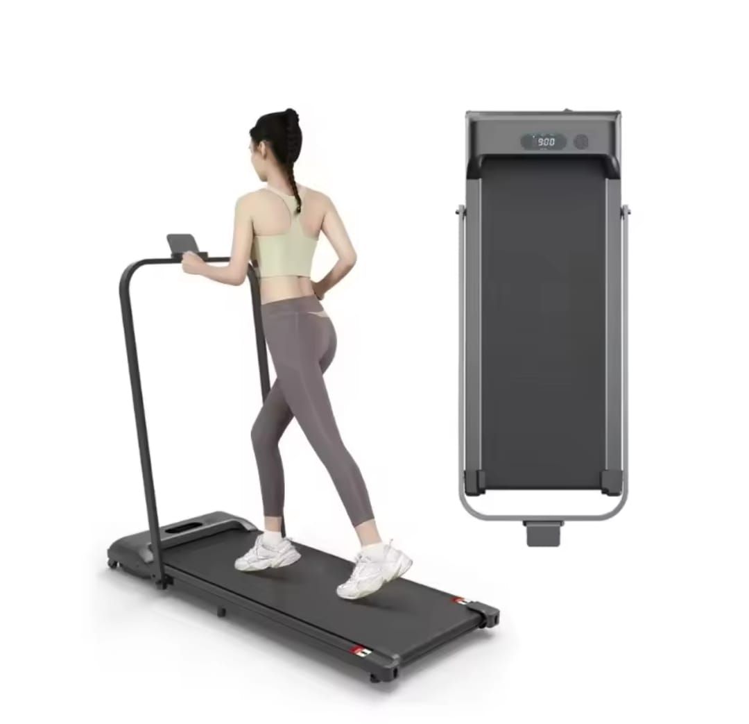 Slim Foldable / portable Treadmill /Walking Pad for Walking and Running, with Preset and Adjustable Programs, with Wireless Remote Control -Upto 6km/h and LED Display that helps Track speed, distance.