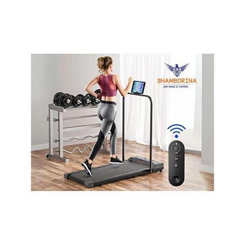 Slim Foldable / portable Treadmill /Walking Pad for Walking and Running, with Preset and Adjustable Programs, with Wireless Remote Control -Upto 6km/h and LED Display that helps Track speed, distance.
