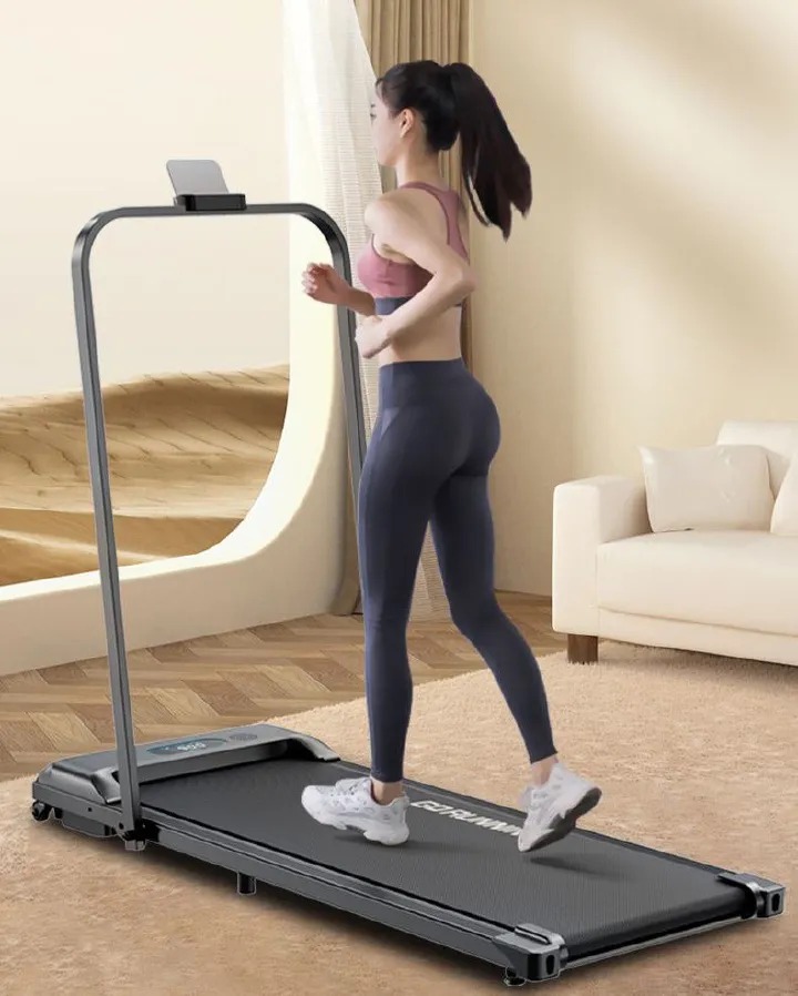 Slim Foldable / portable Treadmill /Walking Pad for Walking and Running, with Preset and Adjustable Programs, with Wireless Remote Control -Upto 6km/h and LED Display that helps Track speed, distance.