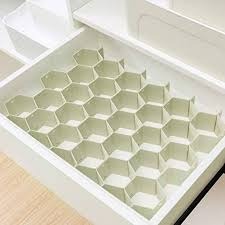 8-Piece Honeycomb Drawer Divider Organizer for Socks, Underwear & Small Clothes | Space Saving Closet Storage | Foldable, Durable & Easy to Install Wardrobe Organizer