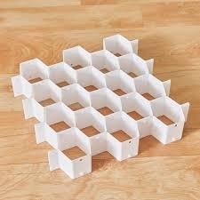 8-Piece Honeycomb Drawer Divider Organizer for Socks, Underwear & Small Clothes | Space Saving Closet Storage | Foldable, Durable & Easy to Install Wardrobe Organizer
