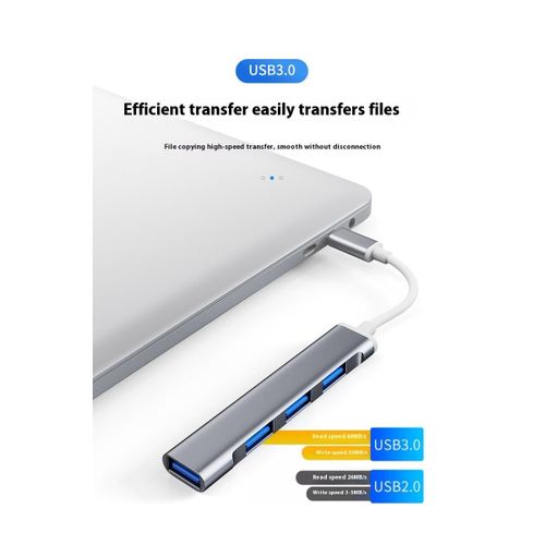 4-in-1 USB Hub USB3.0&Type-C to USB3.0 Hub Ports perfect for MacOS, Windows and Android Devices Docking Station