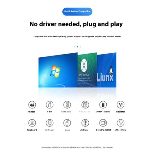 4-in-1 USB Hub USB3.0&Type-C to USB3.0 Hub Ports perfect for MacOS, Windows and Android Devices Docking Station