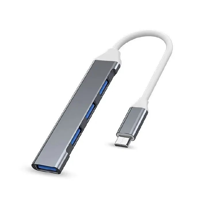 4-in-1 USB Hub USB3.0&Type-C to USB3.0 Hub Ports perfect for MacOS, Windows and Android Devices Docking Station