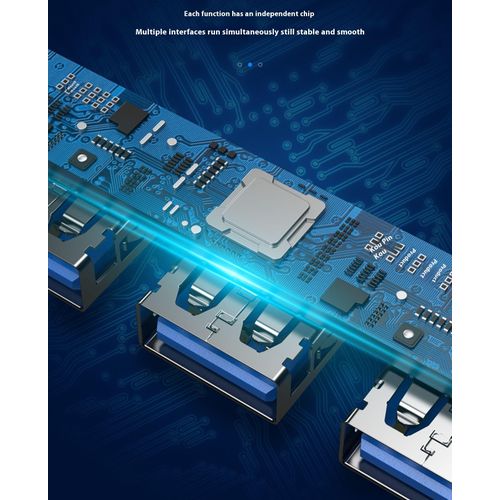 4-in-1 USB Hub USB3.0&Type-C to USB3.0 Hub Ports perfect for MacOS, Windows and Android Devices Docking Station