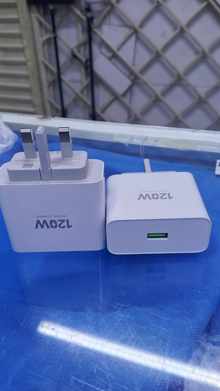 120W Hyper Fast Wall Charger with USB Quick Charge Port, High-Speed Power Adapter for Smartphones, Tablets & Devices, Efficient Safe Charging – Universal Plug