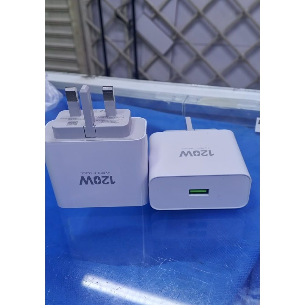 120W Hyper Fast Wall Charger with USB Quick Charge Port, High-Speed Power Adapter for Smartphones, Tablets & Devices, Efficient Safe Charging – Universal Plug