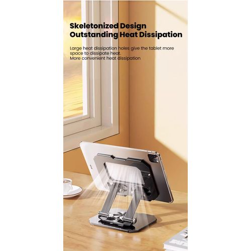 360° Rotatable Tablet Stand Adjustable Foldable Desktop Stand Holder Compatible For 4.7-12 Inch Ipad Pro/Air/Min Laptop Tablet