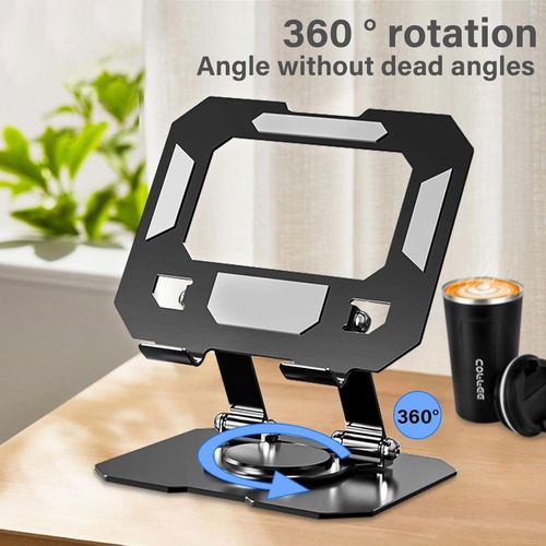 360° Rotatable Tablet Stand Adjustable Foldable Desktop Stand Holder Compatible For 4.7-12 Inch Ipad Pro/Air/Min Laptop Tablet