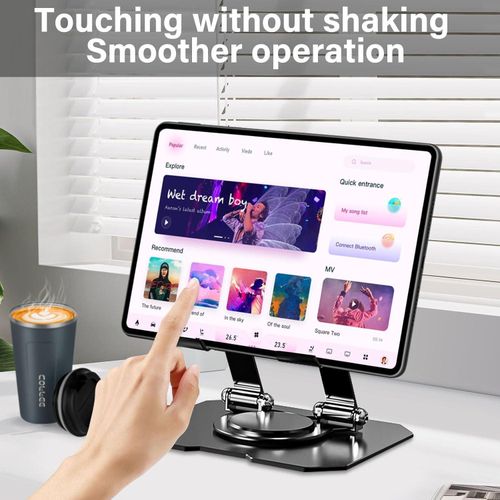 360° Rotatable Tablet Stand Adjustable Foldable Desktop Stand Holder Compatible For 4.7-12 Inch Ipad Pro/Air/Min Laptop Tablet