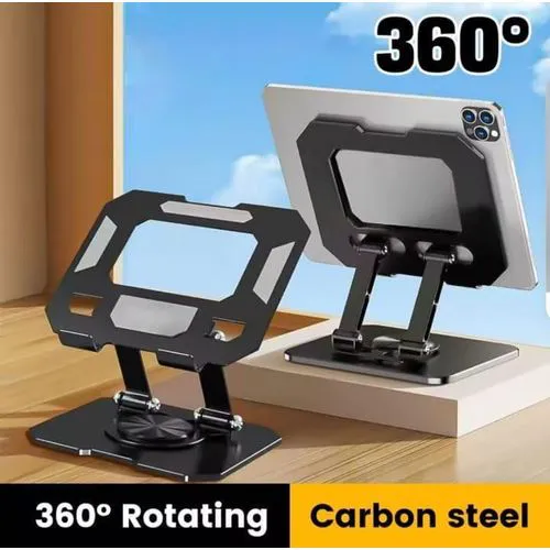 360° Rotatable Tablet Stand Adjustable Foldable Desktop Stand Holder Compatible For 4.7-12 Inch Ipad Pro/Air/Min Laptop Tablet