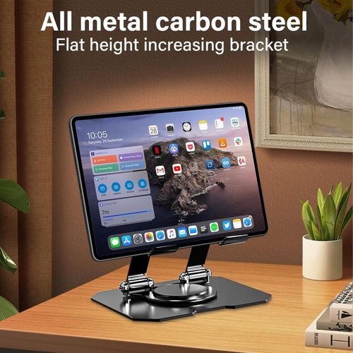 360° Rotatable Tablet Stand Adjustable Foldable Desktop Stand Holder Compatible For 4.7-12 Inch Ipad Pro/Air/Min Laptop Tablet
