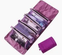 4 In1 quality Cosmetic Bag Nylon Mesh Detachable Makeup Box Multifunctional Large capacity Capacity with Zipper Portable for Female Summer Travel