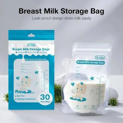 30pcs Breast Milk Freezer Storage Bags 180ml – Leakproof, Free Breastmilk Preservation Pouches for Baby Feeding, Freezer Safe & Durable for Nursing Moms