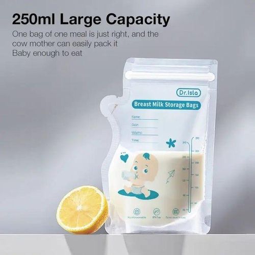 30pcs Breast Milk Freezer Storage Bags 180ml – Leakproof, Free Breastmilk Preservation Pouches for Baby Feeding, Freezer Safe & Durable for Nursing Moms