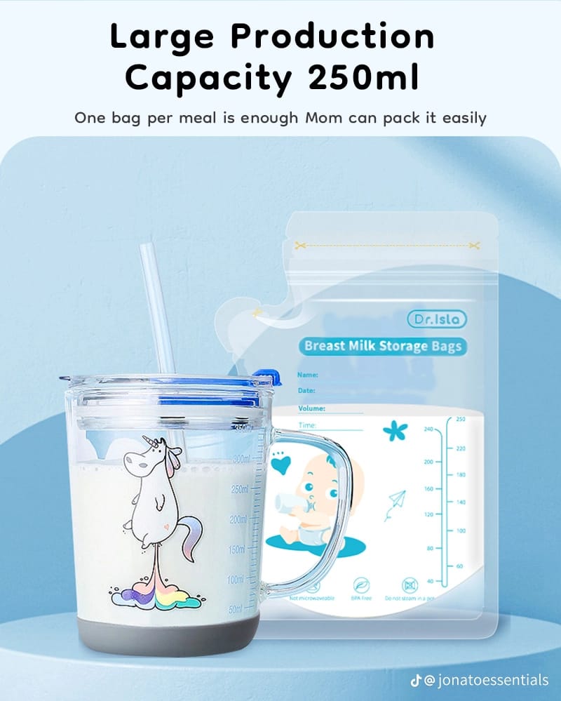 30pcs Breast Milk Freezer Storage Bags 180ml – Leakproof, Free Breastmilk Preservation Pouches for Baby Feeding, Freezer Safe & Durable for Nursing Moms