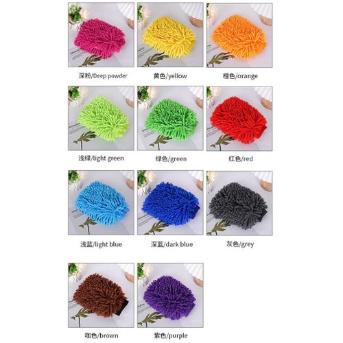 Car Wash Cleaning Gloves Super Microfiber Towel Chenille, Car Wash Mitt & Works as Car Wash Sponge, Chenille Microfiber Wash Mitt Scratch Free, Ultra Absorbent Microfiber Mitt for Cars, Trucks, SUV