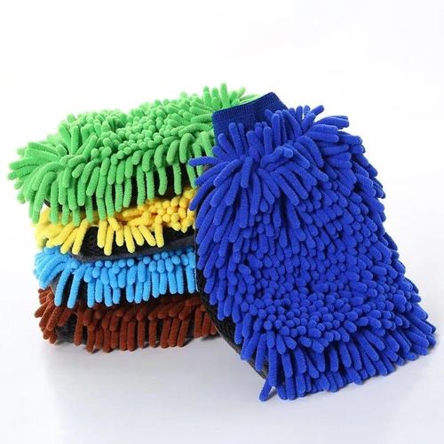 Car Wash Cleaning Gloves Super Microfiber Towel Chenille, Car Wash Mitt & Works as Car Wash Sponge, Chenille Microfiber Wash Mitt Scratch Free, Ultra Absorbent Microfiber Mitt for Cars, Trucks, SUV