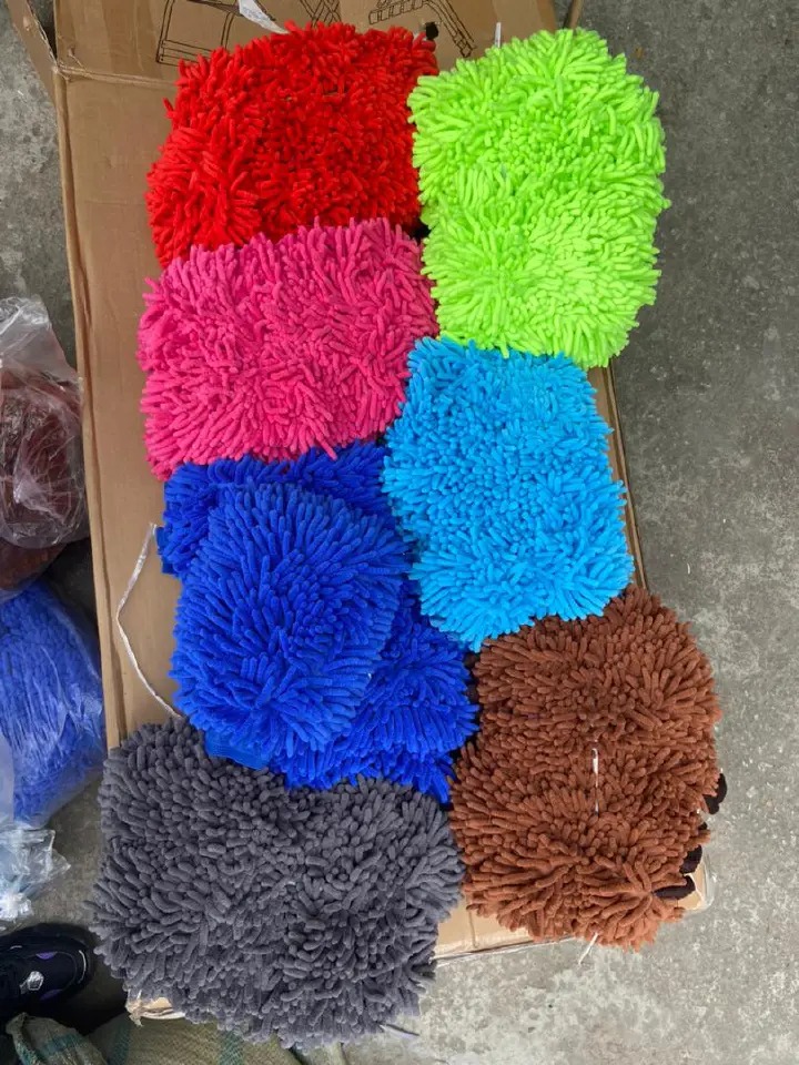 Car Wash Cleaning Gloves Super Microfiber Towel Chenille, Car Wash Mitt & Works as Car Wash Sponge, Chenille Microfiber Wash Mitt Scratch Free, Ultra Absorbent Microfiber Mitt for Cars, Trucks, SUV