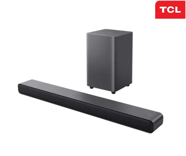 TCL S55H 2.1ch Pro Super Bass Soundbar with Powerful Wireless Subwoofer, Deep Bass Audio, Bluetooth Home Theatre System, HDMI/USB/AUX TV Speaker for Cinematic Surround Sound