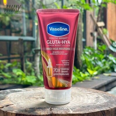 Vaseline Gluta-Hya Serum Burst Lotion Pro-Age Restore.- Vaseline Healing Jelly locks moisture deep within restoring skin's natural balance Address the signs of aging early on with the power