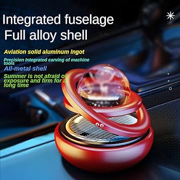 Car Interior Dashboard Air Freshener Rotating Aromatherapy Double Rings Rotary Rotating Air Freshener