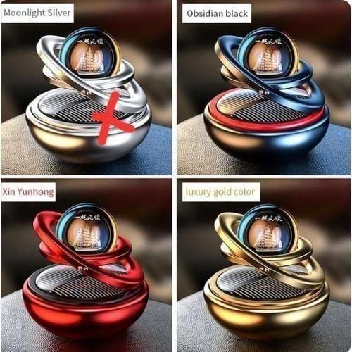 Car Interior Dashboard Air Freshener Rotating Aromatherapy Double Rings Rotary Rotating Air Freshener