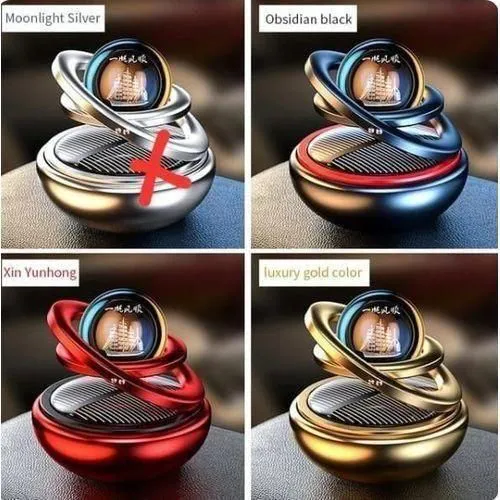 Car Interior Dashboard Air Freshener Rotating Aromatherapy Double Rings Rotary Rotating Air Freshener