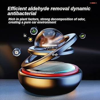 Car Interior Dashboard Air Freshener Rotating Aromatherapy Double Rings Rotary Rotating Air Freshener