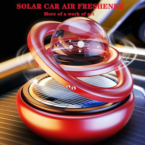 Car Interior Dashboard Air Freshener Rotating Aromatherapy Double Rings Rotary Rotating Air Freshener