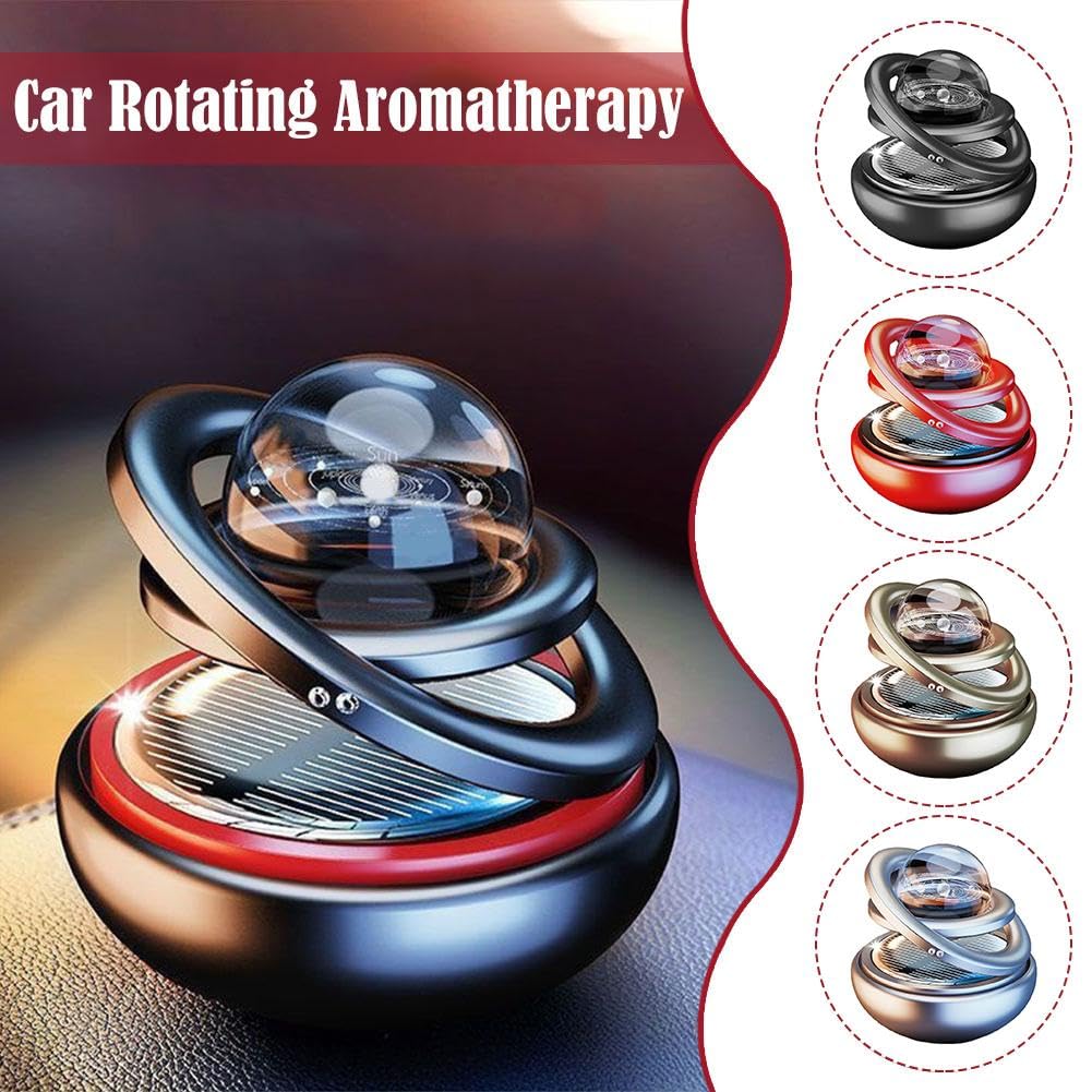 Car Interior Dashboard Air Freshener Rotating Aromatherapy Double Rings Rotary Rotating Air Freshener