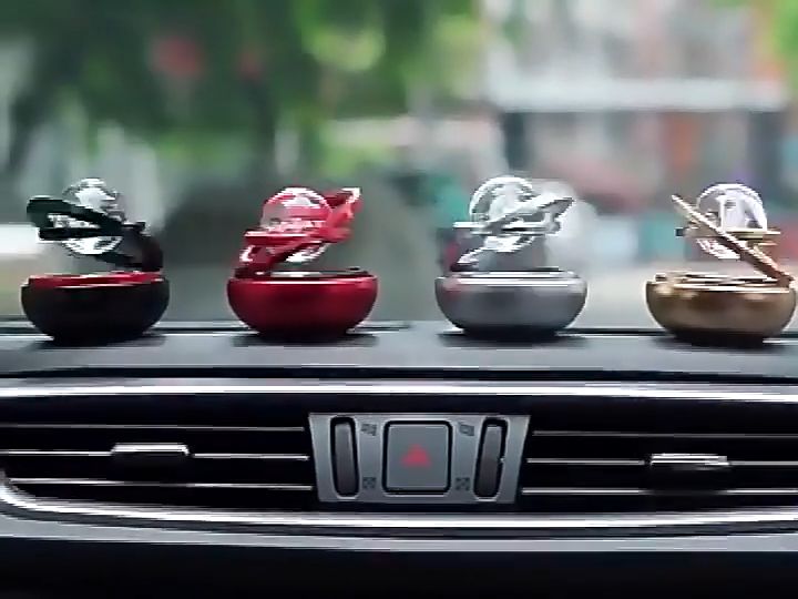 Car Interior Dashboard Air Freshener Rotating Aromatherapy Double Rings Rotary Rotating Air Freshener