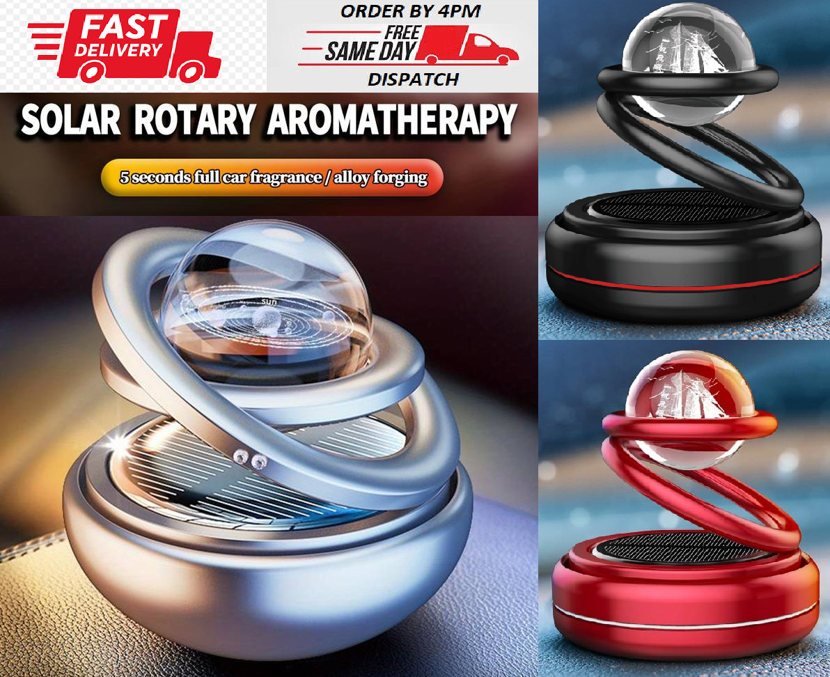 Car Interior Dashboard Air Freshener Rotating Aromatherapy Double Rings Rotary Rotating Air Freshener