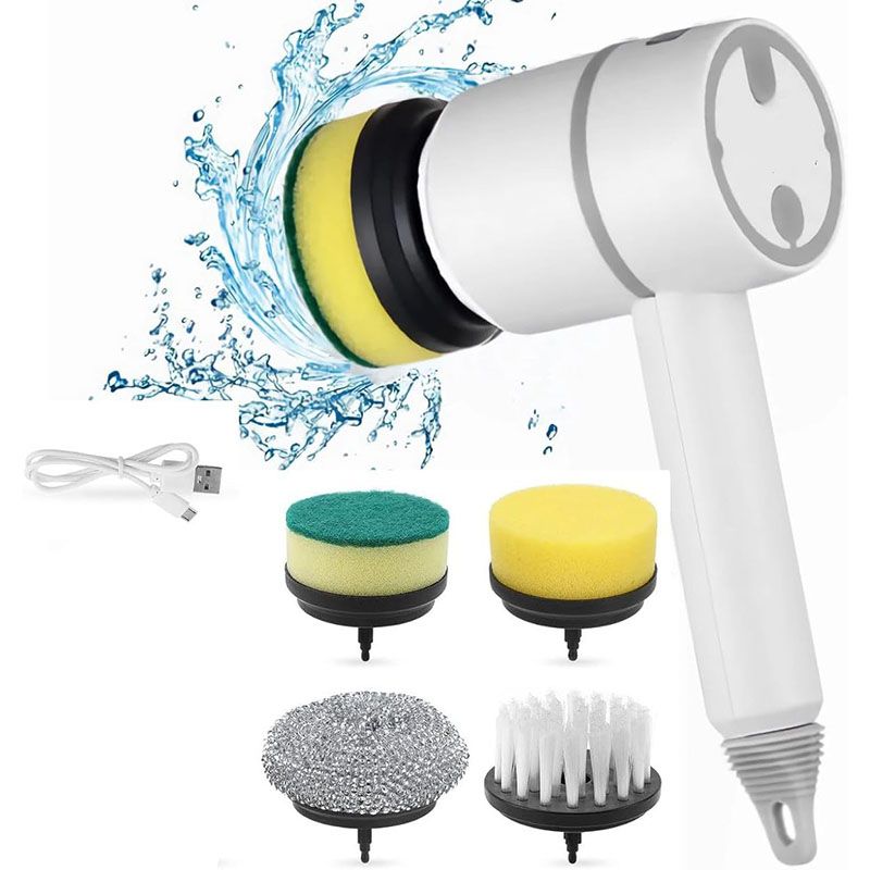 5 in 1 Magic Brush USB Rechargeable with 3 Option (Brush, Sponge & Polisher) Adhesive Storage Hook it offers convenience and efficiency for everyday cleaning needs.