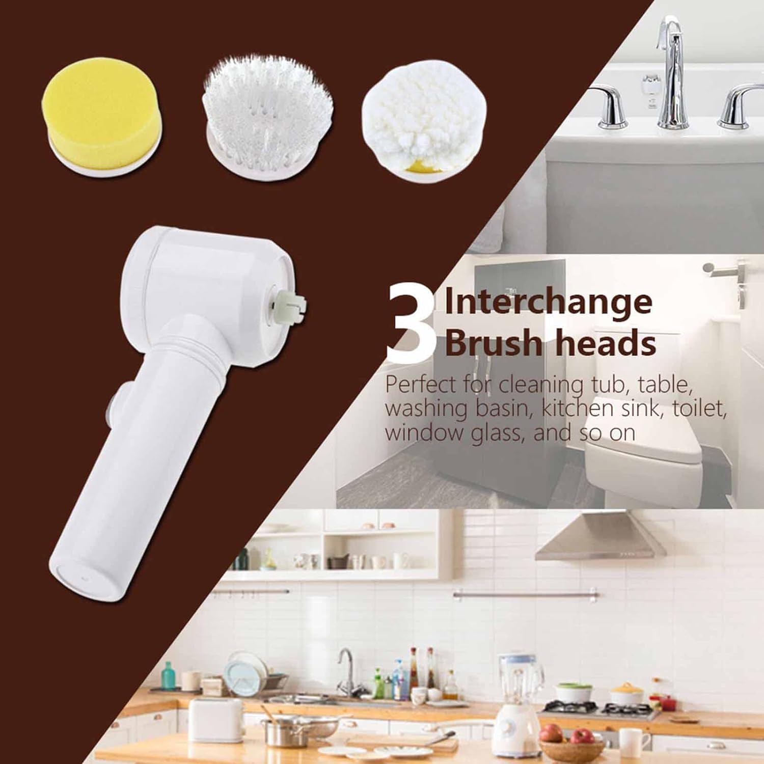 5 in 1 Magic Brush USB Rechargeable with 3 Option (Brush, Sponge & Polisher) Adhesive Storage Hook it offers convenience and efficiency for everyday cleaning needs.