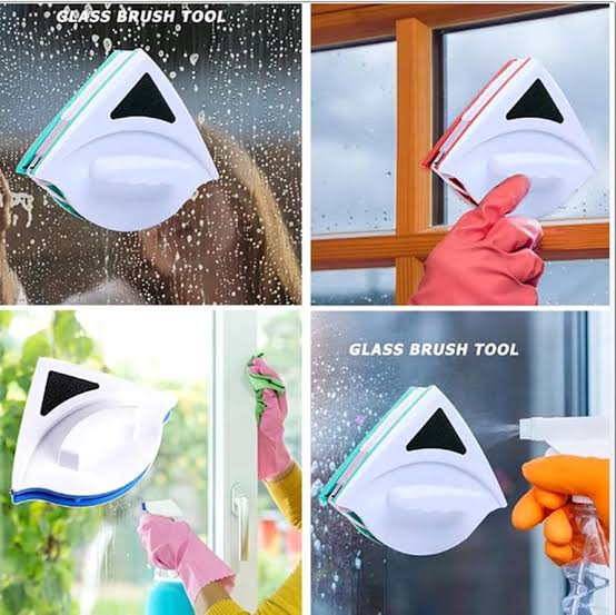 Double Layer Hollow Strong Magnetic Window Glass Cleaner for Easy and Safe Housekeeping Cleaning, Adjustable Strength, Scratch-Free Streak-Free Design for Single and Double Glazed Windows