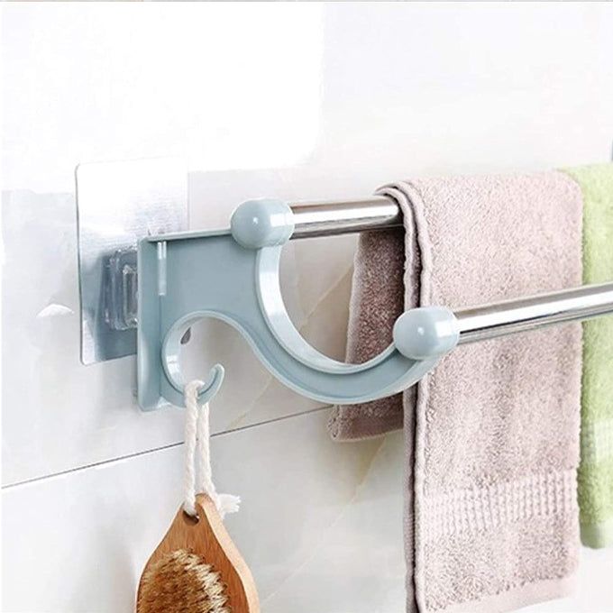 54cm Double Pole Towel Holder Ideal for home bathroom, living room, kitchen, etc. You can hang enough towels on it with wall mounted style. It's nice for home decoration with modern style.
