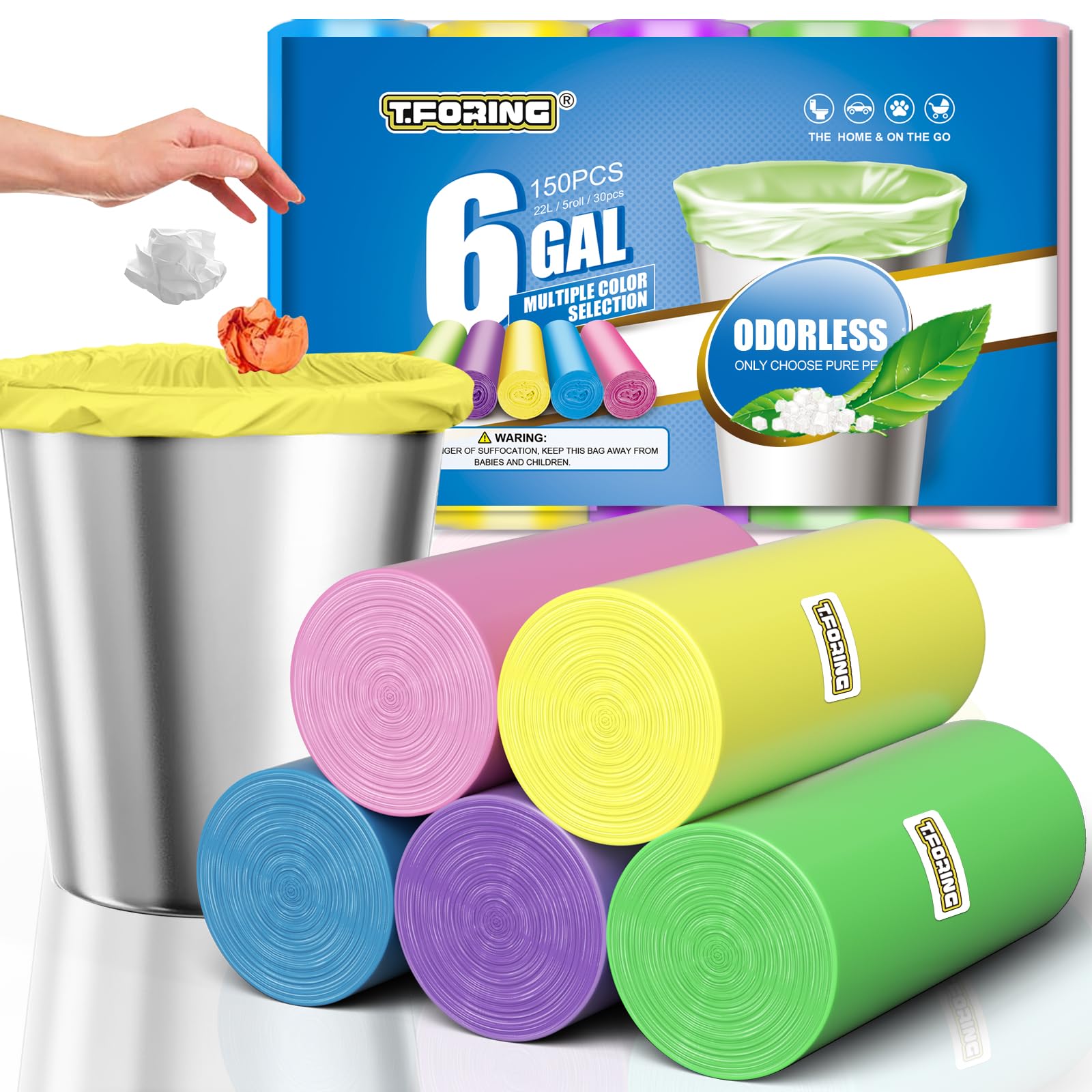 45 cm by 50 cm trash bags 100 pieces .The kitchen waste bin more needs to use the garbage bag with good toughness and very good loading capacity. Our trash bag is suitable for use in the kitchen.