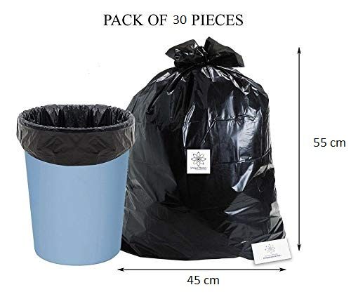 45 cm by 50 cm trash bags 100 pieces .The kitchen waste bin more needs to use the garbage bag with good toughness and very good loading capacity. Our trash bag is suitable for use in the kitchen.
