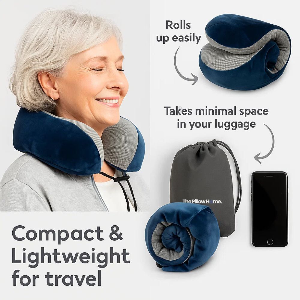 Comfort Memory Foam Pillow Suitable For Adults & Kids,Fashion Embroidered New Travel U-Shaped Pillow, Cotton Suede Neck Pillow, Car Leisure Travel Pillow U-shaped ring care, fits the cervical spine.