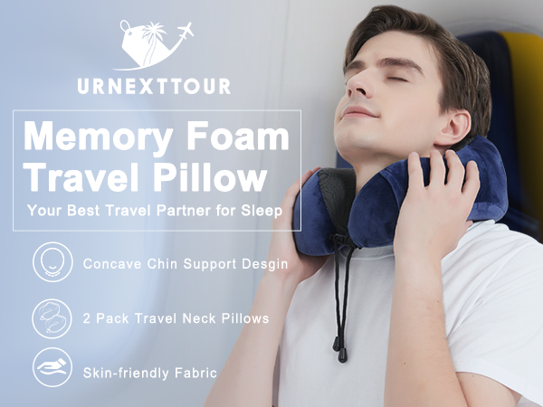 Comfort Memory Foam Pillow Suitable For Adults & Kids,Fashion Embroidered New Travel U-Shaped Pillow, Cotton Suede Neck Pillow, Car Leisure Travel Pillow U-shaped ring care, fits the cervical spine.