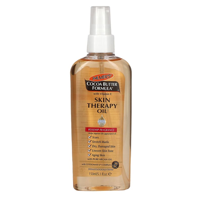 PALMER'S Cocoa Butter Formula Skin Therapy Oil With Vitamin E- 150ml improve the overall appearance of skin by addressing common concerns such as scars, stretch marks, dryness, uneven tone ,and aging.
