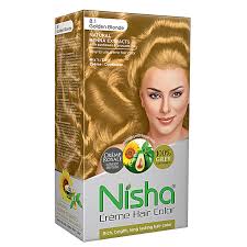 Nisha Crème Hair Color, Permanent Blonde Hair Dye Color, 100% Gray Coverage, Golden Blonde, 120gm These herbs constitute a perfect blend for hair color and work on all different hair types and texture