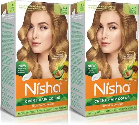 Nisha Crème Hair Color, Permanent Blonde Hair Dye Color, 100% Gray Coverage, Golden Blonde, 120gm These herbs constitute a perfect blend for hair color and work on all different hair types and texture