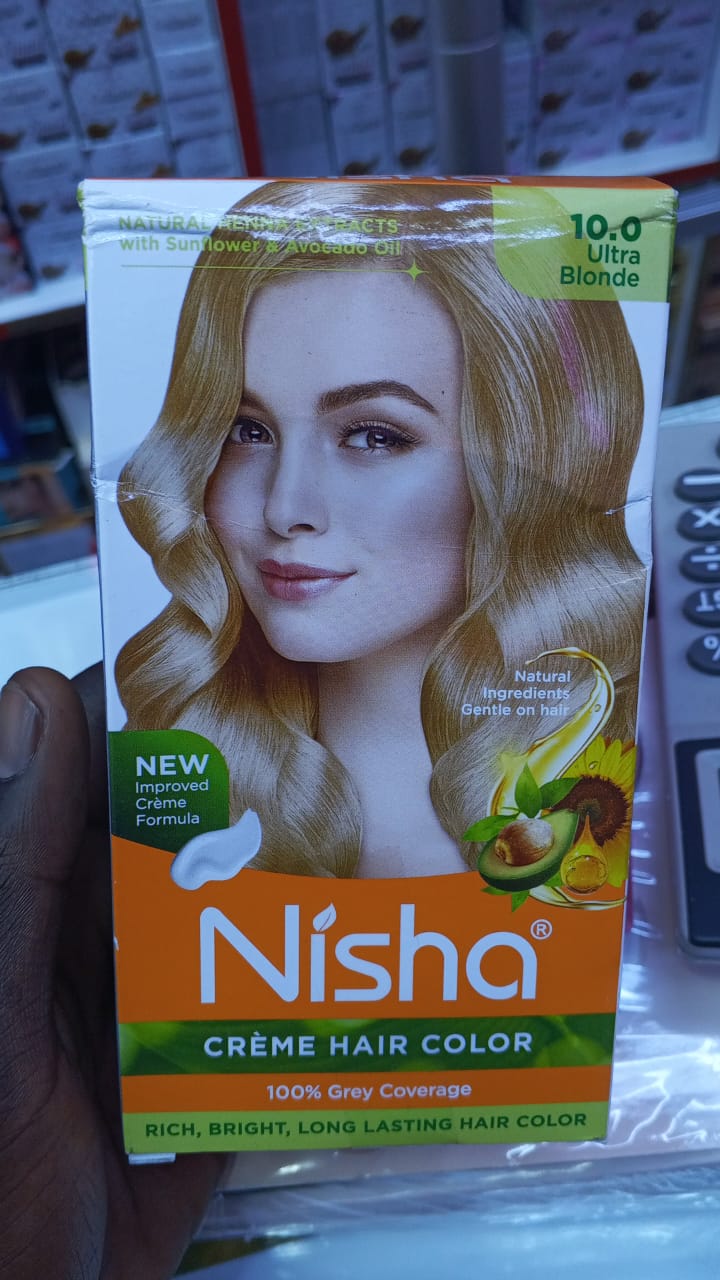 Nisha Crème Hair Color, Permanent Blonde Hair Dye Color, 100% Gray Coverage, Golden Blonde, 120gm These herbs constitute a perfect blend for hair color and work on all different hair types and texture