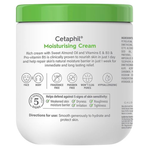 Cetaphil Body Moisturizer,Hydrating Moisturizing Cream For Dry To Very Dry,Sensitive Skin-250G.For long lasting hydration, this extra strength moisturizer binds water to the skin to deeply replenish