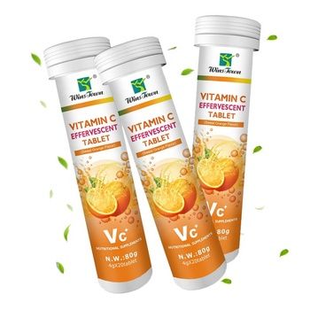 Wins Town Vitamin C Effervescent Tablet 80g (Sweet Orange Flavour) Its involved in many body functions, including absorption of iron, boosting the immune system, wound healing, the maintenance .