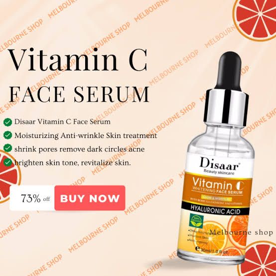 Disaar Vitamin C & Hyaluronic Acid Face Serum/anti-aging Serum it protects the skin from harsh sun, helps the skin to restore whiteness, stimulates collagen production, prevents the skin from sagging.