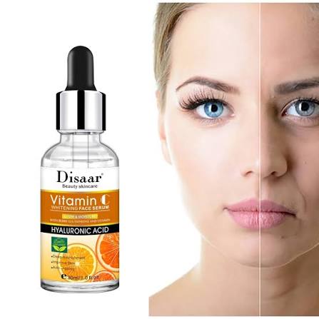 Disaar Vitamin C & Hyaluronic Acid Face Serum/anti-aging Serum it protects the skin from harsh sun, helps the skin to restore whiteness, stimulates collagen production, prevents the skin from sagging.